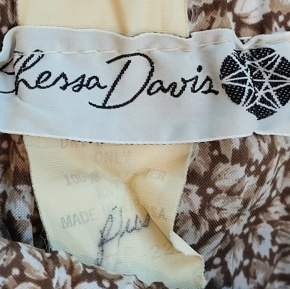 Chessa Davis Vintage 70s Peasant Maxi Skirt Set S/M In Pink/Brown - Picture 12 of 13